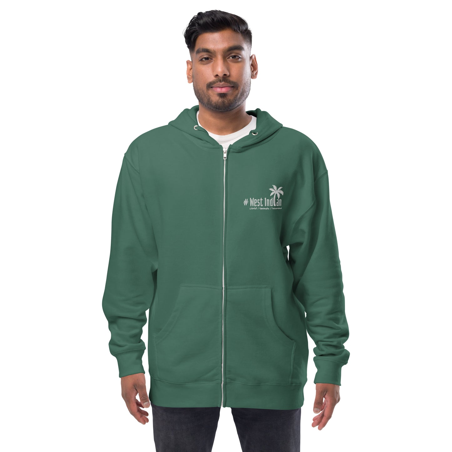 #West Indian - Unisex fleece zip up hoodie