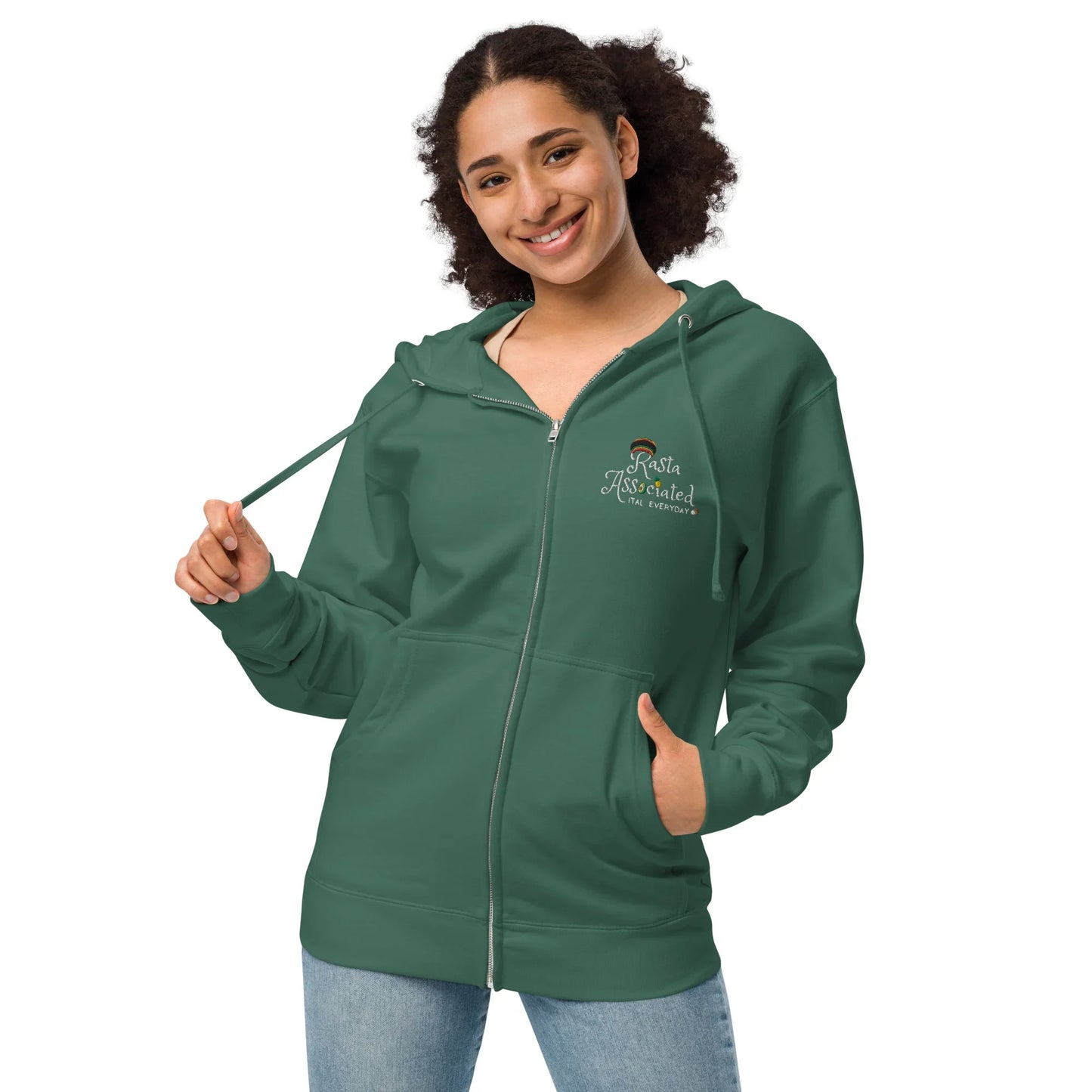 Rasta - Unisex fleece zip up hoodie - SCDBrand Company