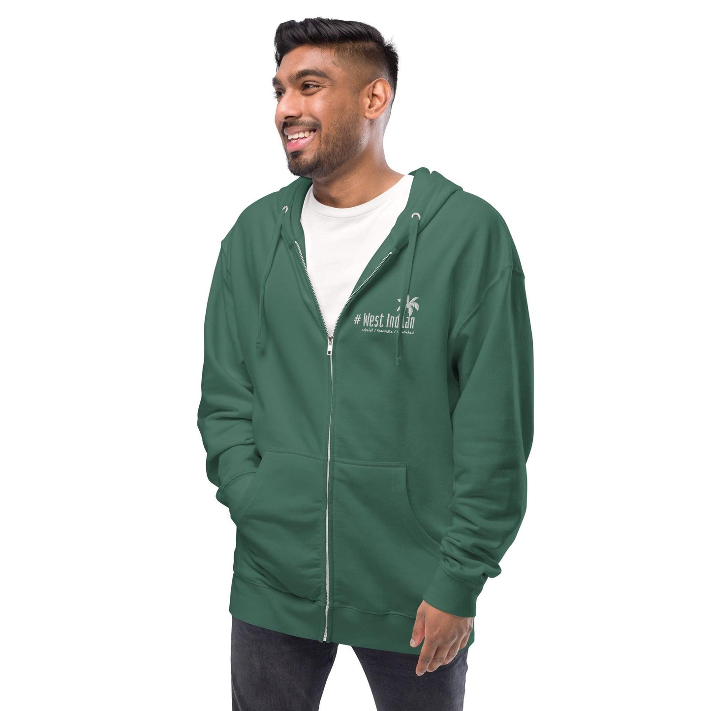 #West Indian - Unisex fleece zip up hoodie - SCDBrand Company