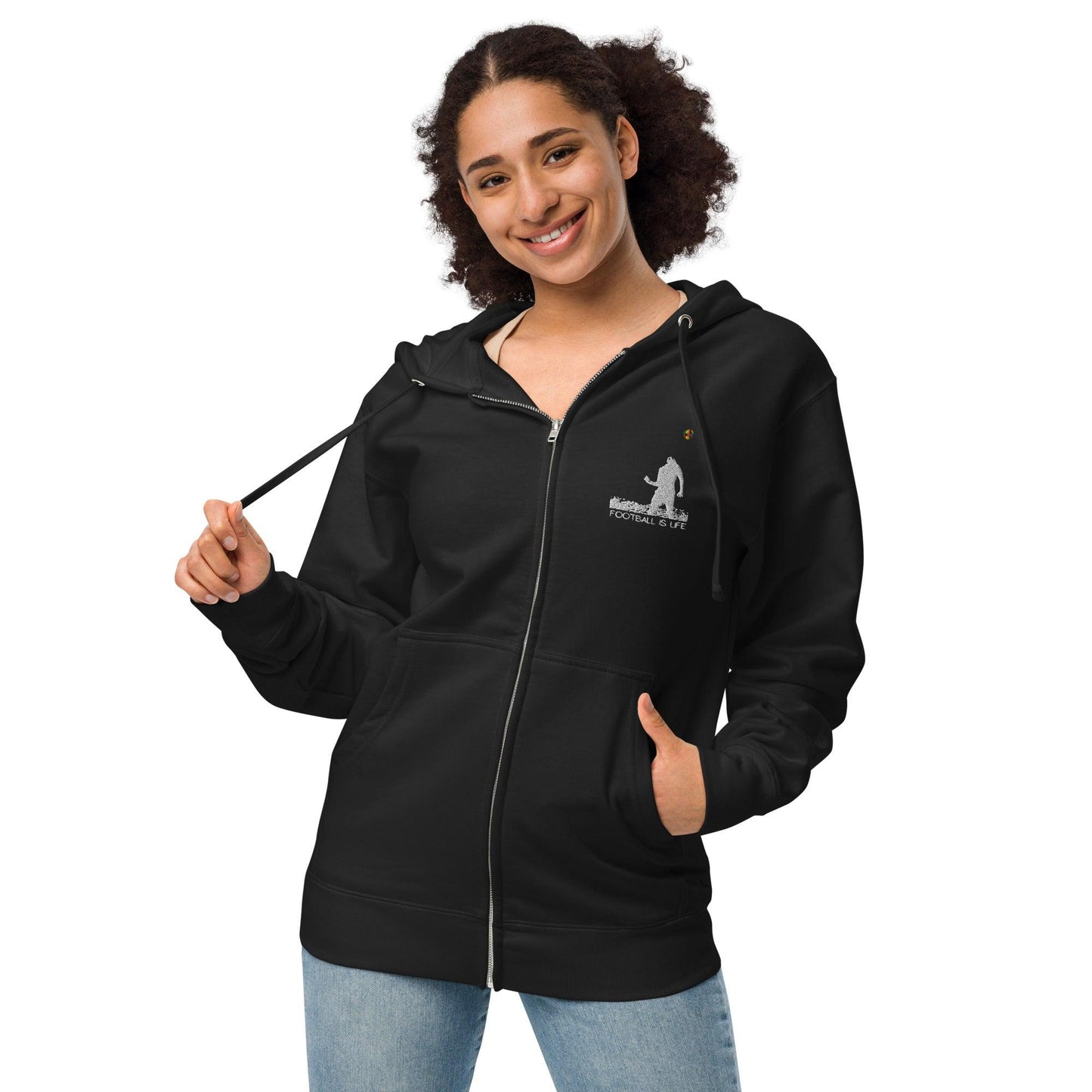 Soccer - Unisex fleece zip up hoodie - SCDBrand Company