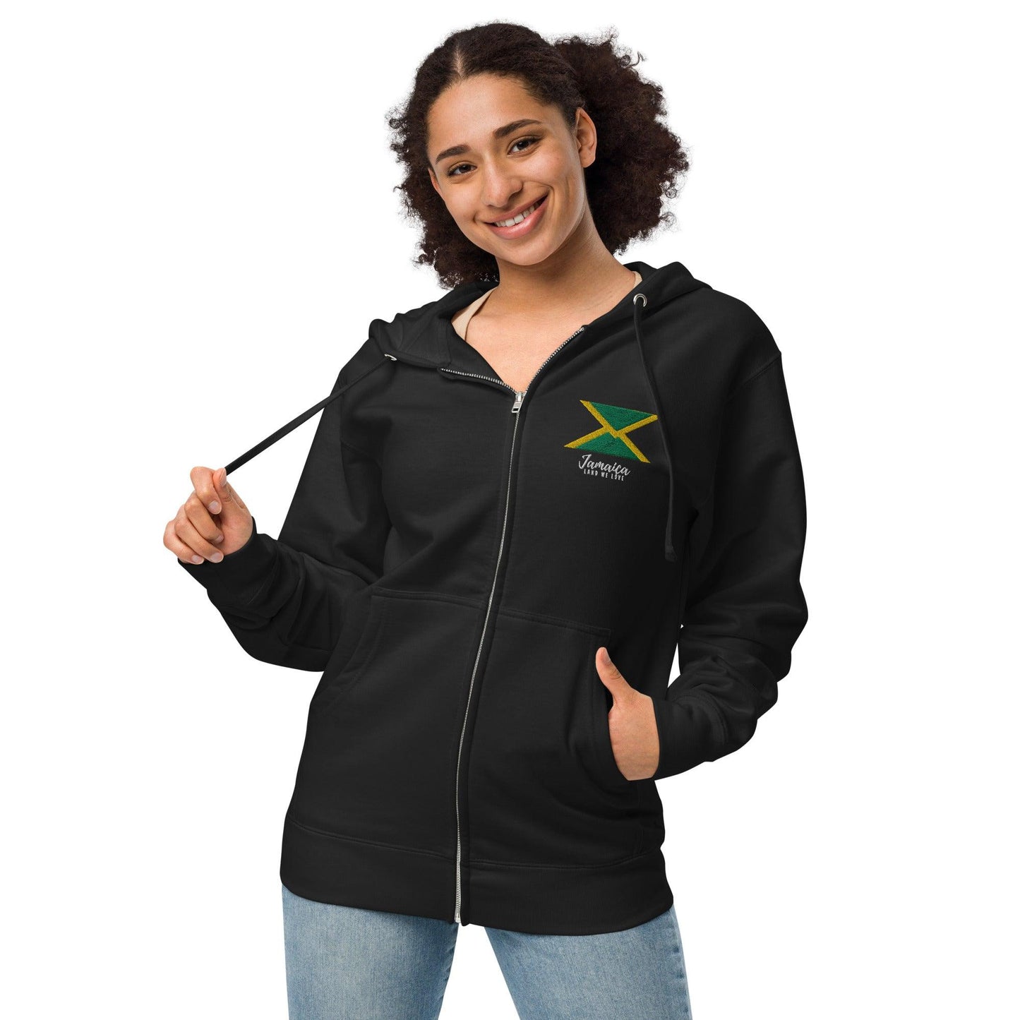 Jamaica - Unisex fleece zip up hoodie - SCDBrand Company
