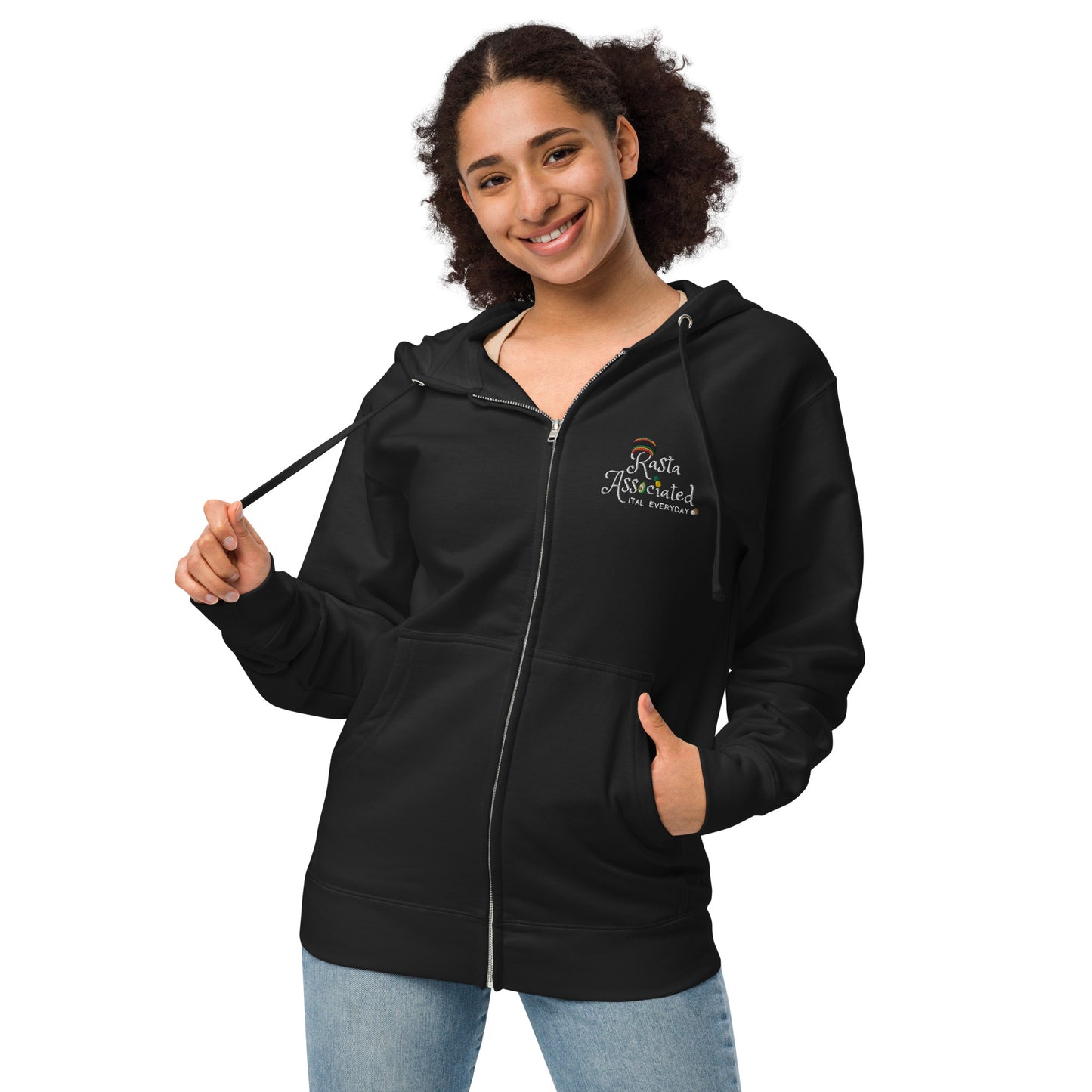 Rasta - Unisex fleece zip up hoodie
