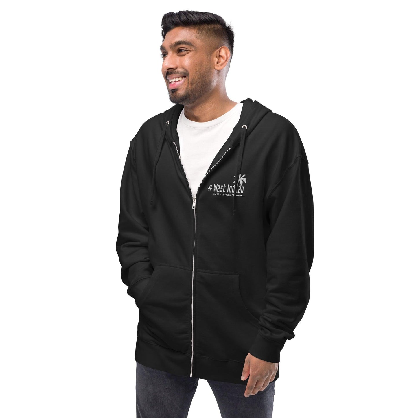 #West Indian - Unisex fleece zip up hoodie - SCDBrand Company