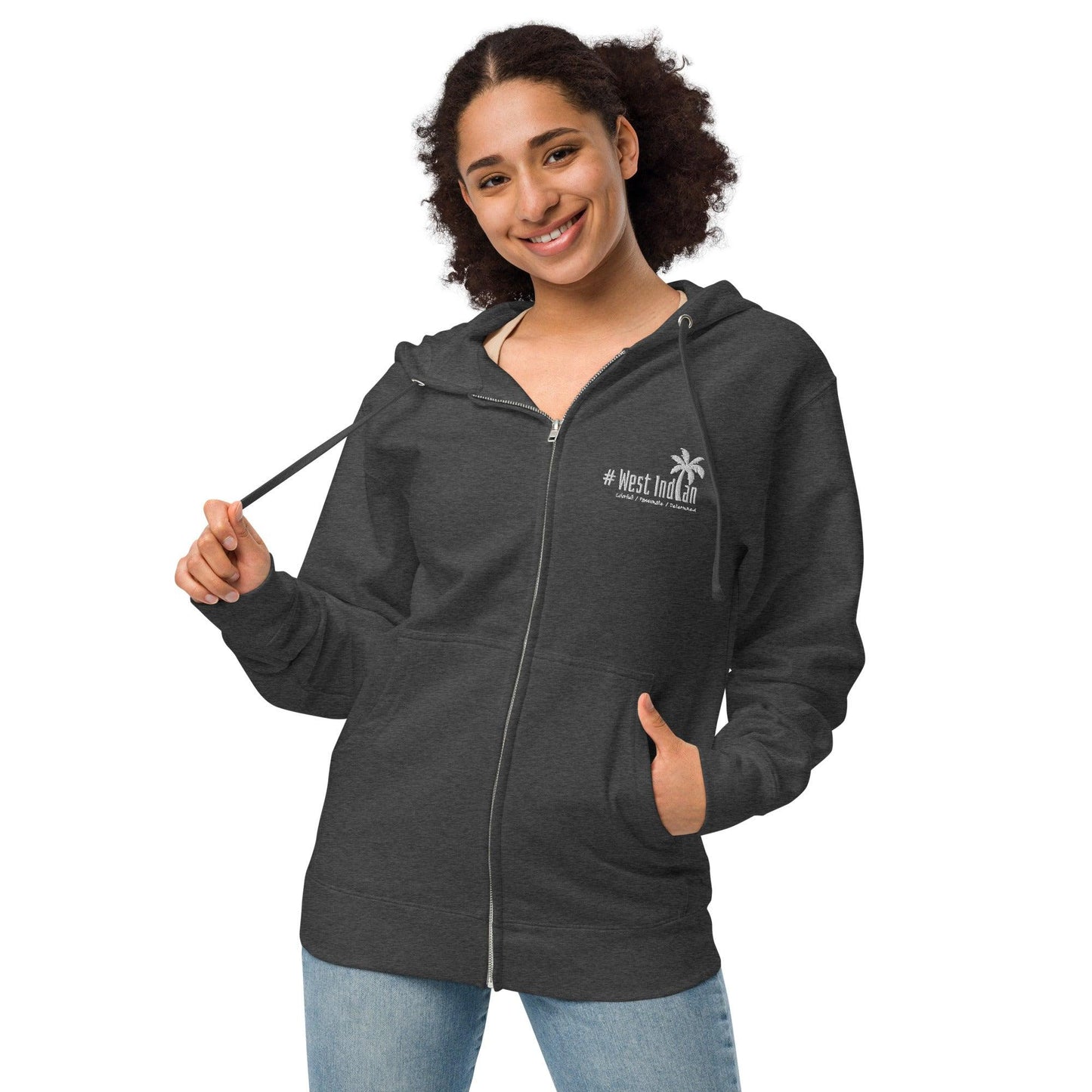 #West Indian - Unisex fleece zip up hoodie - SCDBrand Company