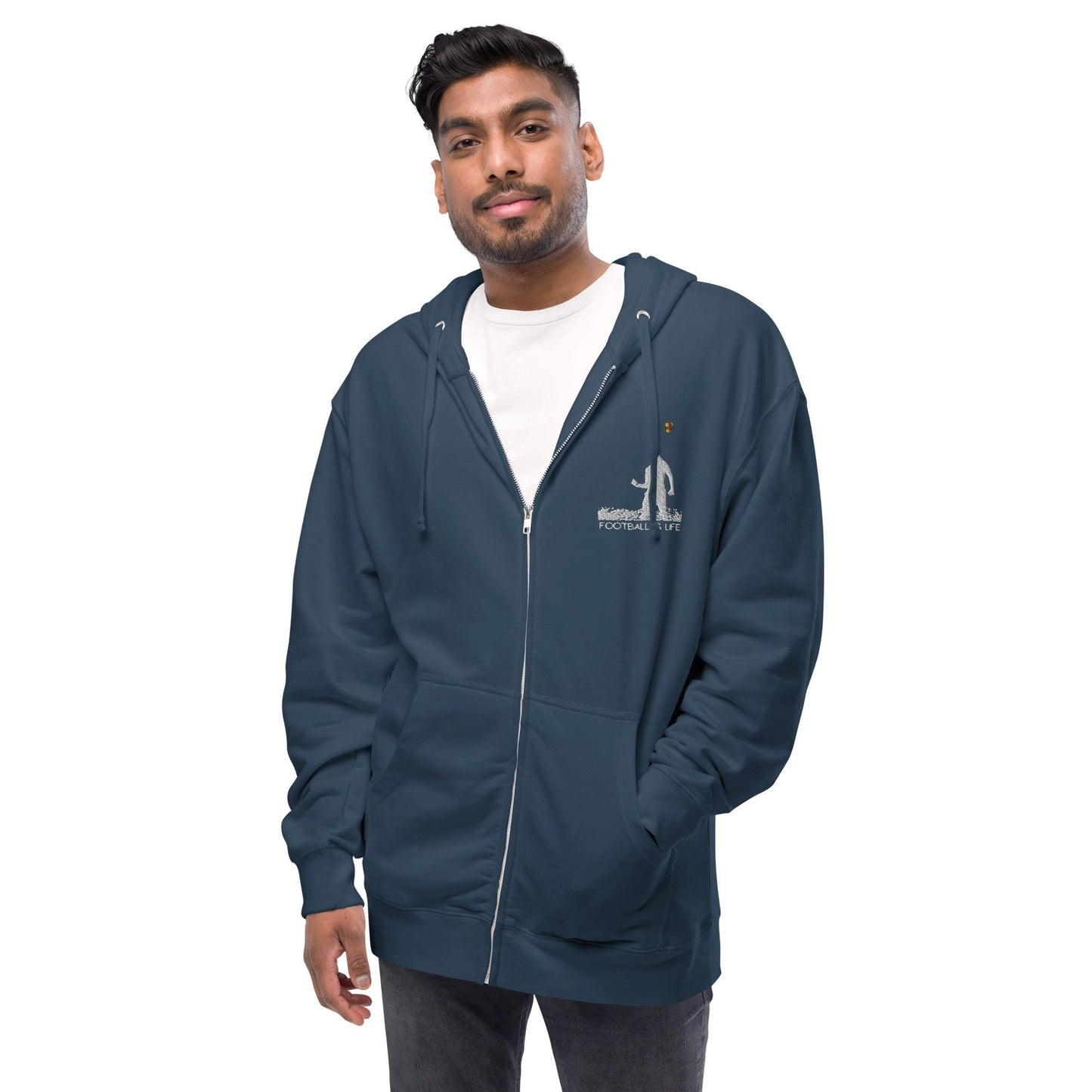 Soccer - Unisex fleece zip up hoodie - SCDBrand Company