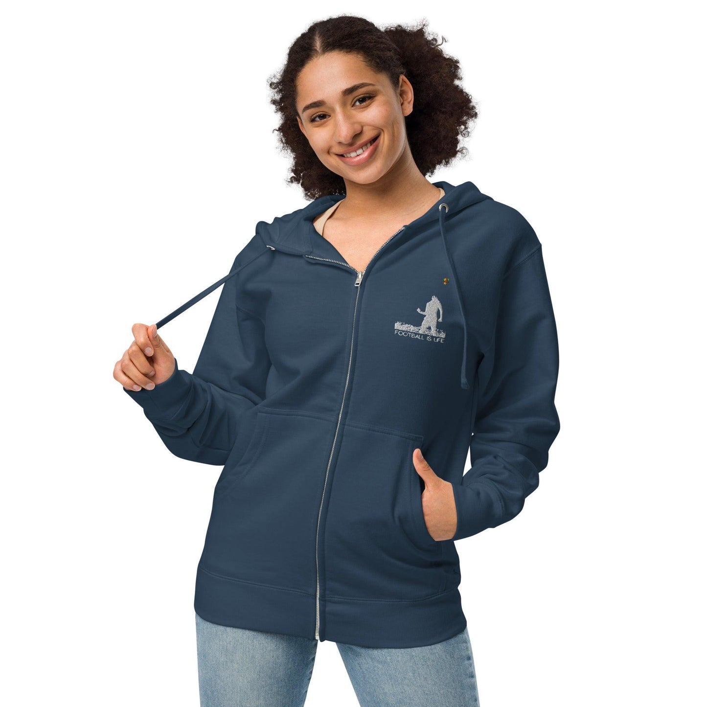 Soccer - Unisex fleece zip up hoodie - SCDBrand Company